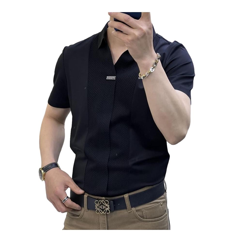 Entdecken Sie stilvolle Poloshirts für Herren Business-Casual-Farbblock-Hemden mit Stretch-Technologie. Perfekt für lässige Eleganz und Komfort