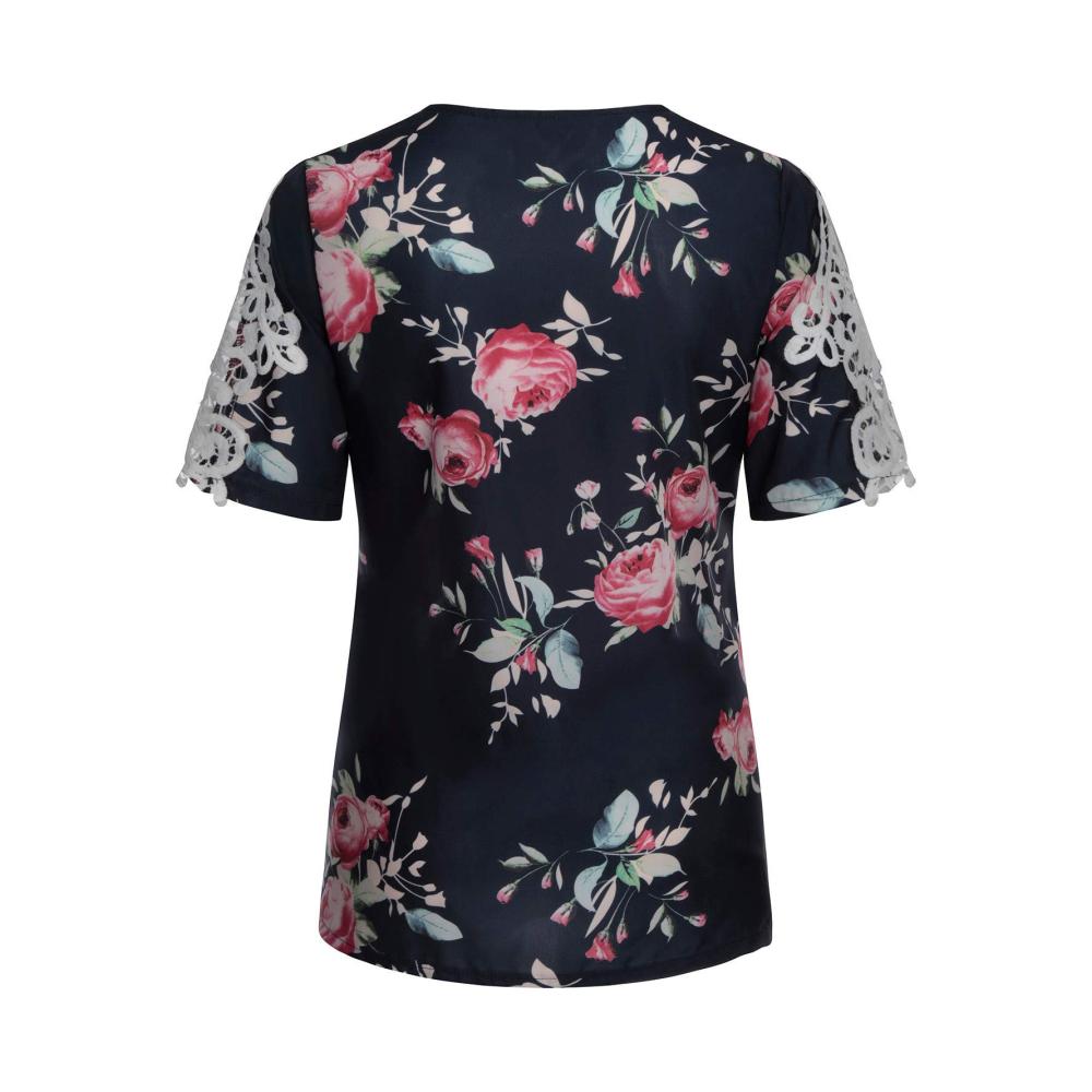 Damen T-Shirt Sommer Farbverlauf Bluse V-Ausschnitt Oversize Tee Sportlich Leichte Kurzarm Oberteile - Ein Must-have für den Sommer