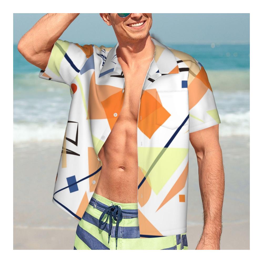 Entspannte Sommerstimmung mit stilvollem Hawaii-Hemd für Herren Kurzärmeliges Strand-Shirt perfekte Urlaubskleidung mit lässigem Aloha-Flair und Knopfleiste