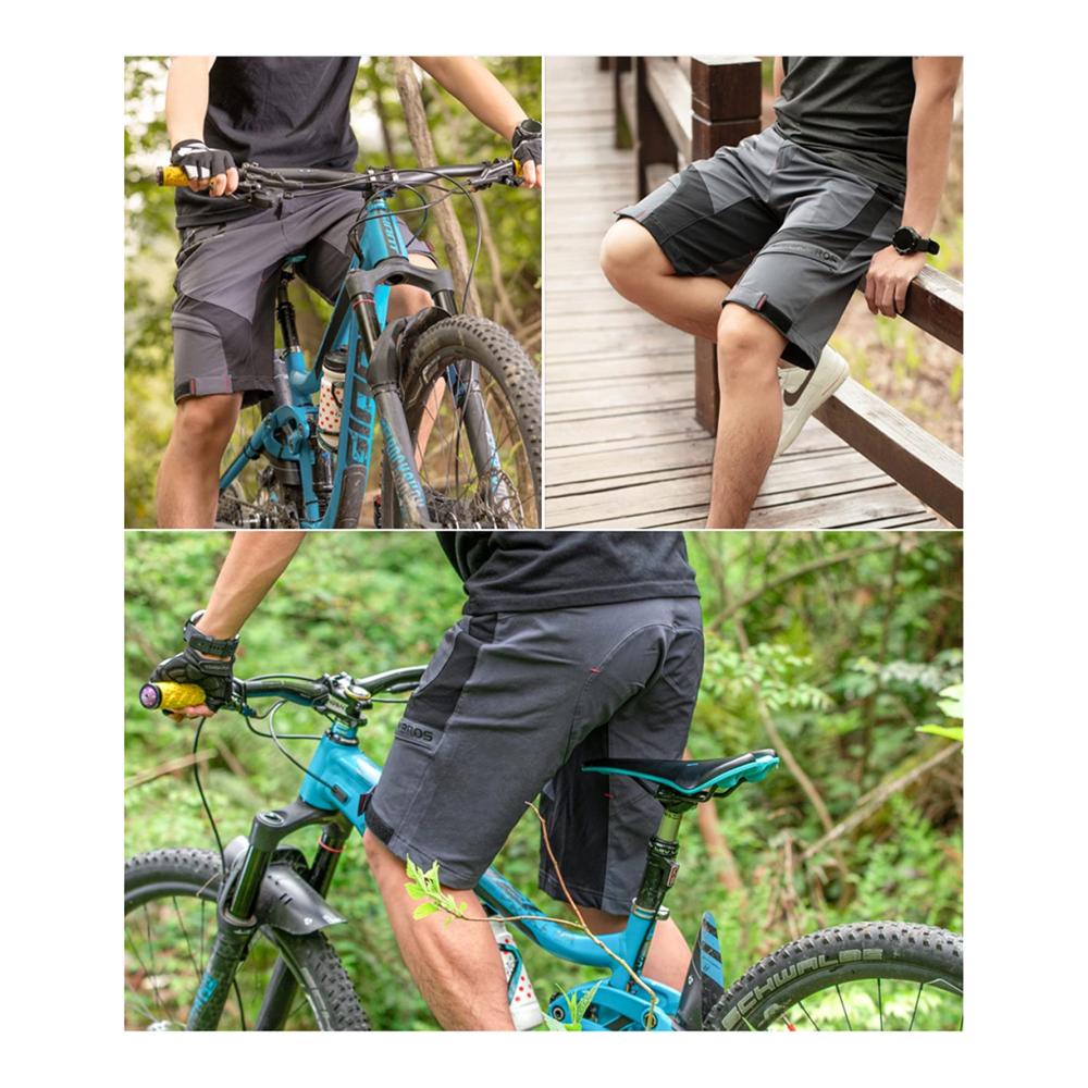 Kurze Hosen für Radler Herren MTB Hose mit Sitzpolster für Outdoor-Sport. Schnelltrocknend atmungsaktiv und perfekt fürs Mountainbiken! (Farbe C Größe A(S
