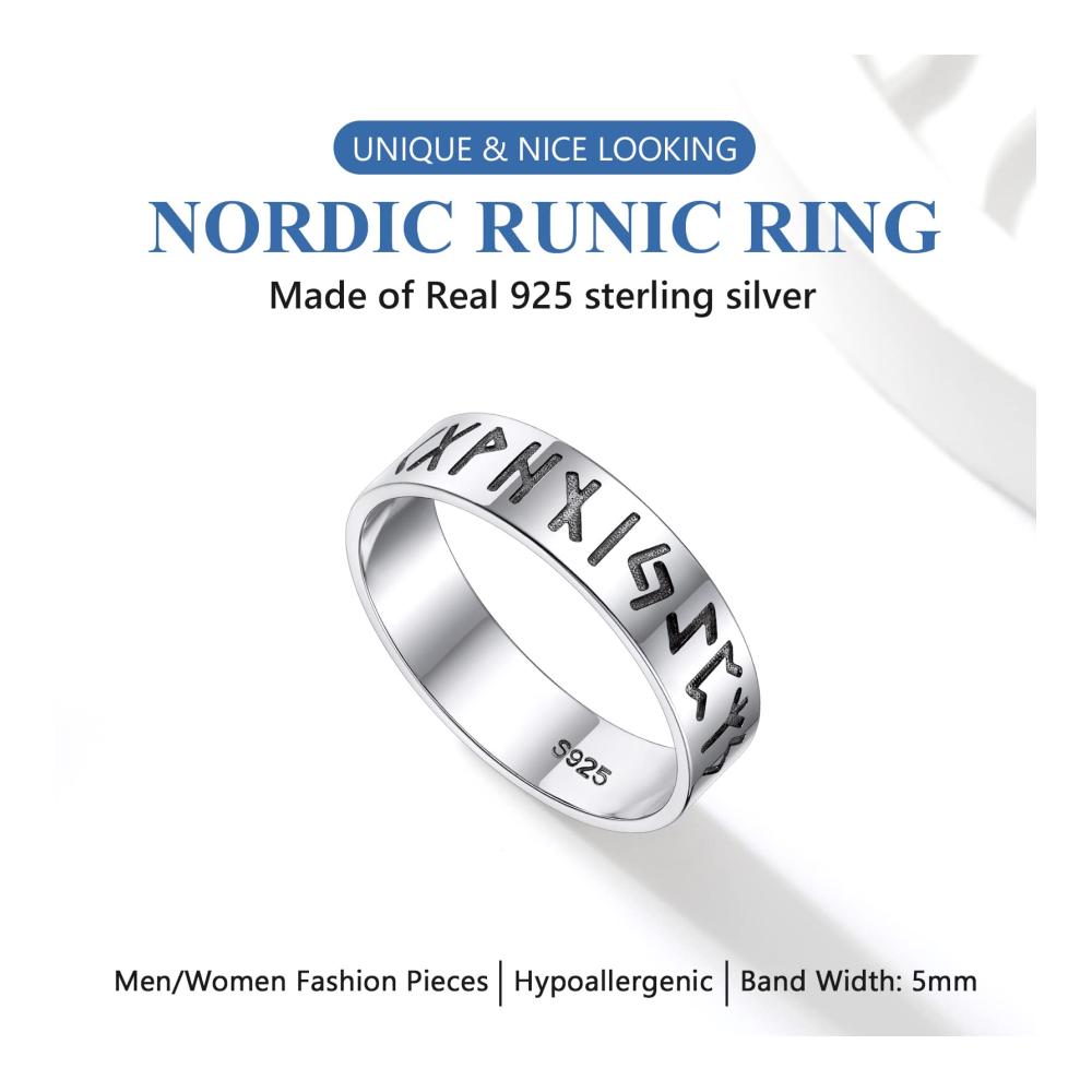 Entdecken Sie die Macht der Wikinger 925 Silber Ringe mit Wikinger Runen - Hip Hop Style perfekt für Herren und Damen. Ihr einzigartiges Siegelring-Erlebnis
