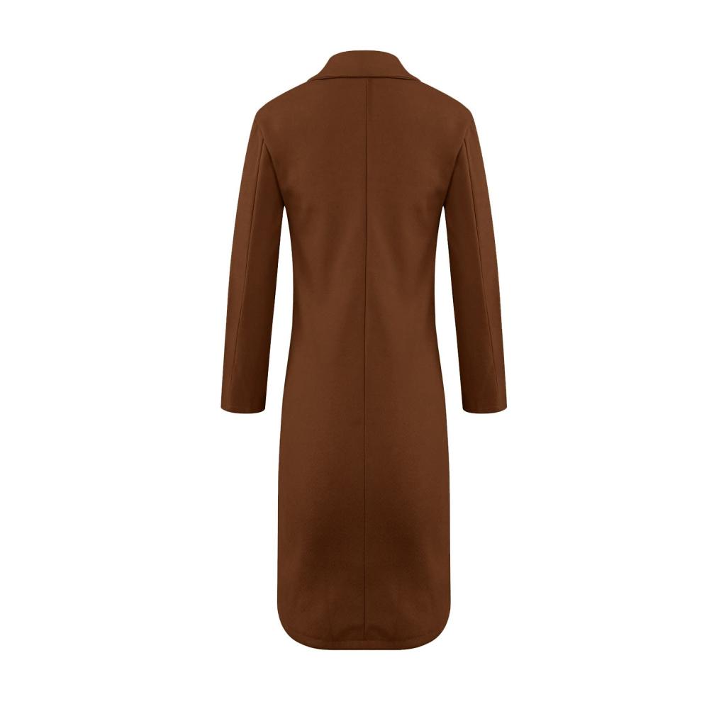 Damen Herbst Winter Stehkragen Softshelljacke Langarm Kapuze Tasche Wollmantel Mantel Elegant Praktisch Gürtel Freizeit Zipper Wintermantel Taschendekoration Casual S Bis 2XL