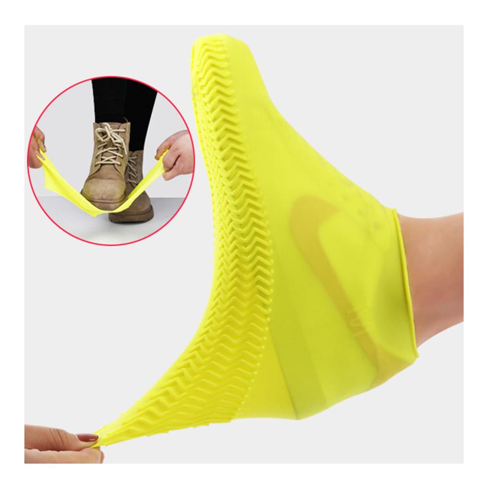 Schützen Sie Ihre Schuhe mit Stil! 3 Paar Gelbe Galoschen – Wasserdicht Wiederverwendbar & Tragbar. Perfekter Schutz vor Regen & Schmutz. Holen Sie sich Ihre heute