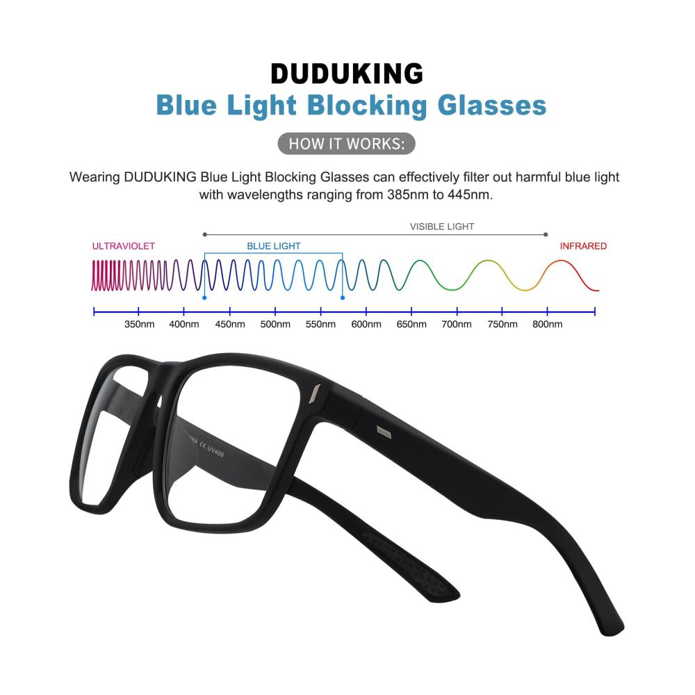 Hochwertige Verschreibungspflichtige Brillenfassungen Blaulichtfilter Brille für Damen und Herren | TR90 Rahmen UV400 Schutz | Reduzieren Sie Augenbelastung und verbessern Sie den Schlaf