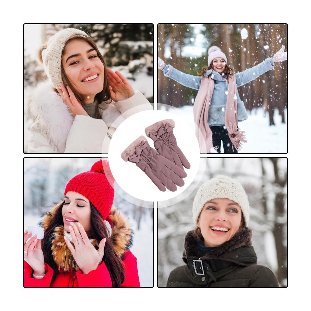 Damen-Handschuhe Warme winddichte Sport-Handschuhe für Gartenarbeit Skifahren & Autofahren – Perfekte Winterbegleiter