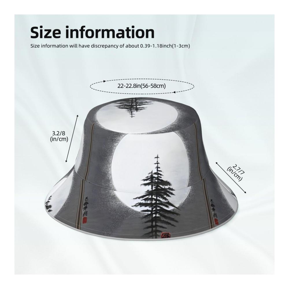 Moon Pine Tree Unisex Doppelseitige Mütze mit reflektierenden Streifen für Outdoor-Aktivitäten wie Angeln Wandern heißes Verschenken