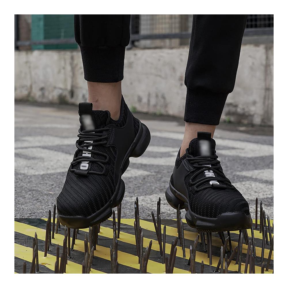 Ultimativer Komfort und Stil Schwarze Stahlkappen-Sneaker für Herren die perfekte Mischung aus Sicherheit und Eleganz. Leicht atmungsaktiv und robust. Größe 47