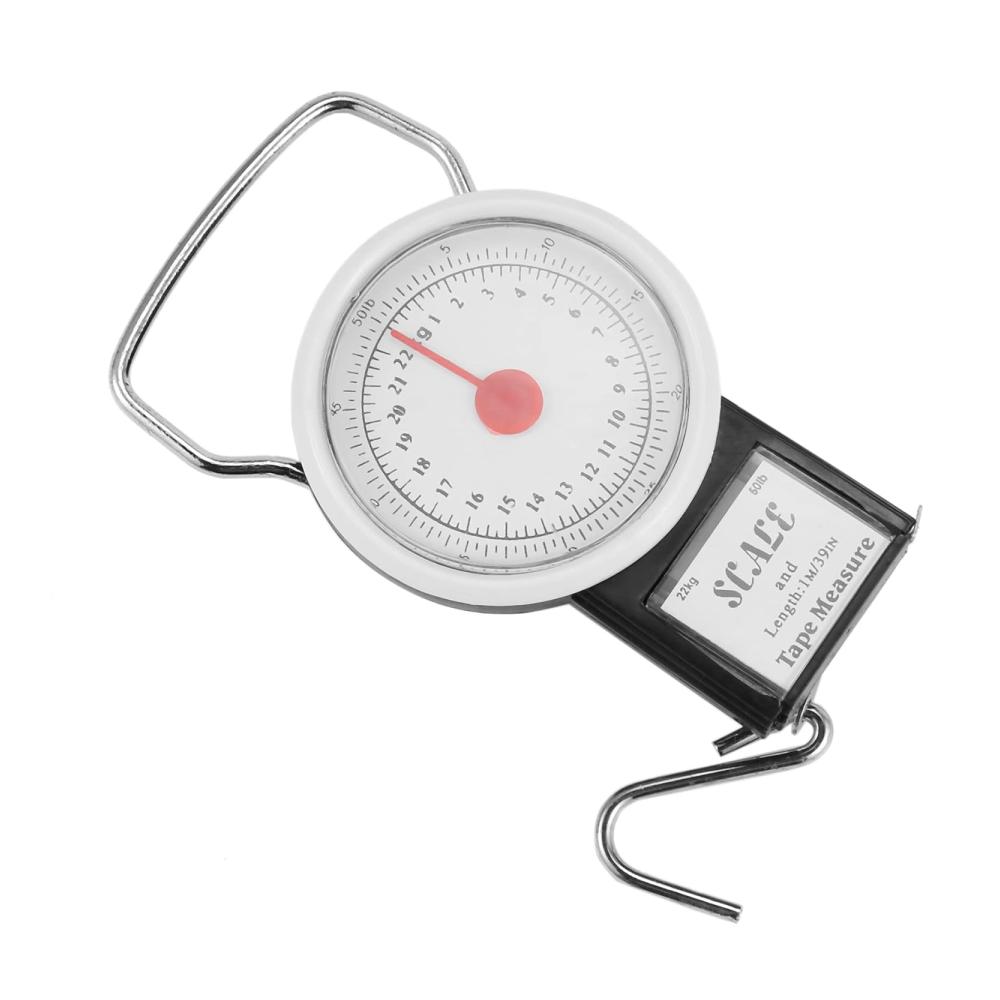Präzise wiegen unterwegs Tragbare Gepäckwaage für Reisende bis zu 22 kg/50 lb – Kofferwiegegerät mit Maßband für müheloses Reisen