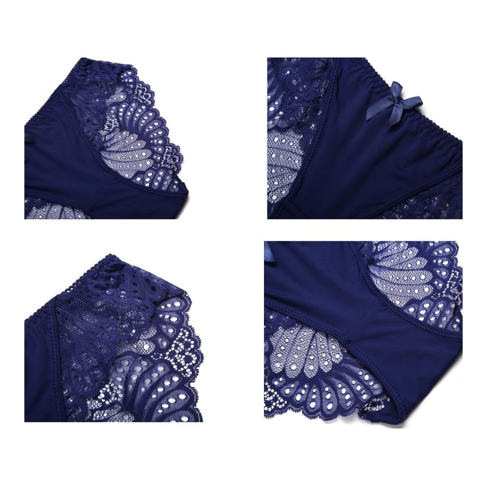 Exquisite Panties & Hipsters Verführerische Spitze tiefe Taille nahtlose Dehnung für Damen – Unwiderstehliches Multipack