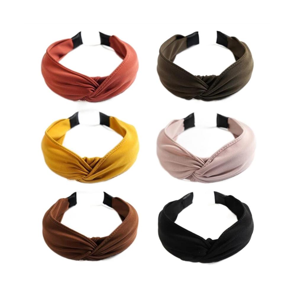 Großhandel Sport-Stirnbänder Stylische Classic Solid Haarbänder - Turban Knoten Cross - Jetzt in Schwarz (1 Größe) bestellen