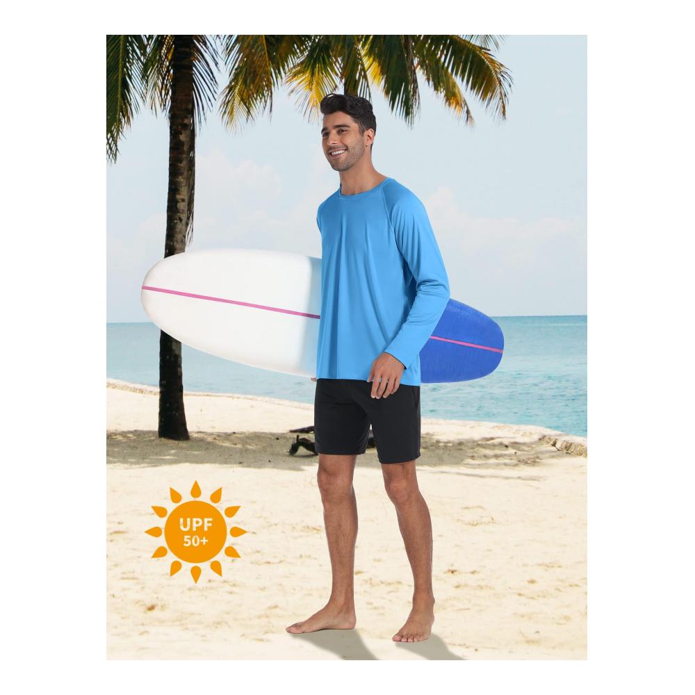 Langarmshirt Rashguard mit Taschen für Jungen UV-Schutz UPF 50 Jungen Rashguard Kinder Surf Langarm Shirt für Schwimmen Laufen Wandern