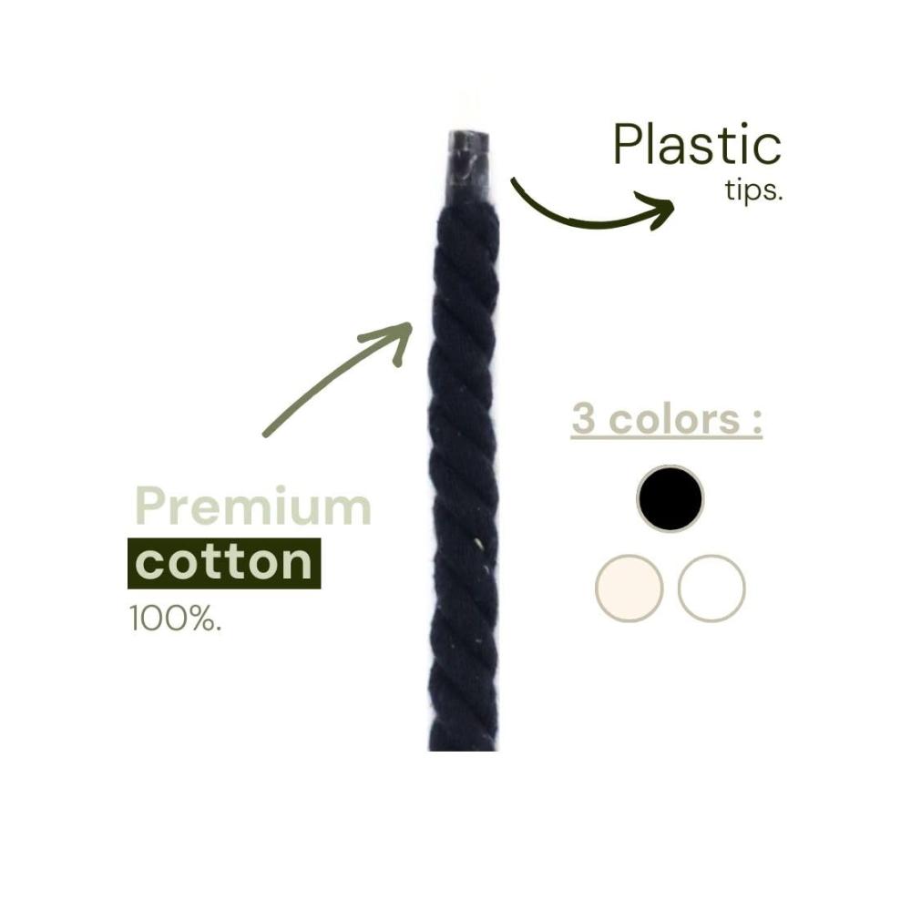 Entdecke die Vielfalt Phat Laces 8mm dick 150cm lang 3 Farben! Robuste Seilschnürsenkel für coole Sneaker-Looks