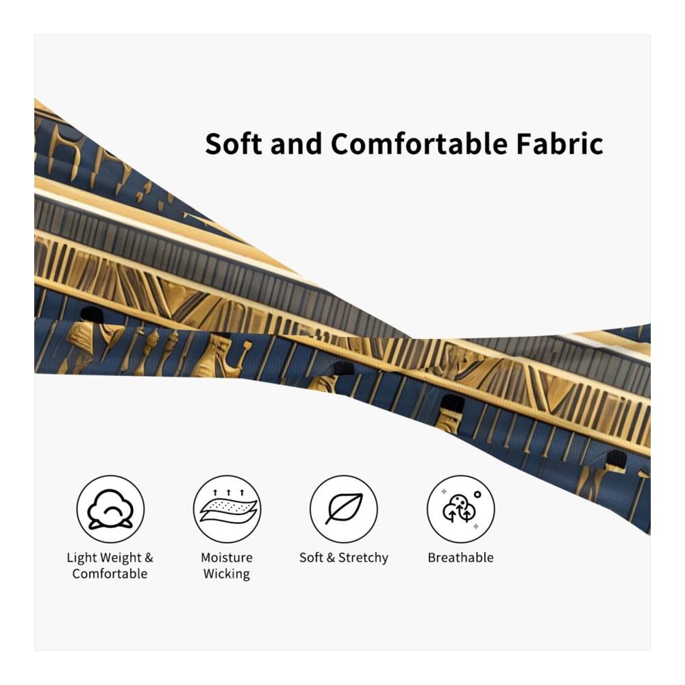 Ägyptische Pharaonische Fresken Stirnband Elastisches Feuchtigkeitsableitendes Haarband Geeignet für Laufen Fitnessstudio Yoga Herren Damen