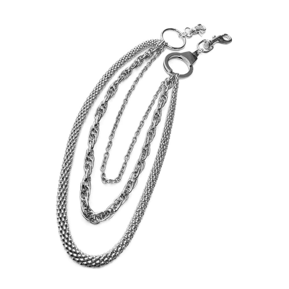 Erleben Sie den ultimativen Körperglanz Trendige Handschellen Hosenkette mit 3 Schichten. Strapazierfähige Gürtelketten perfekt für Männer und Frauen. Unvergleichlicher Körperschmuck