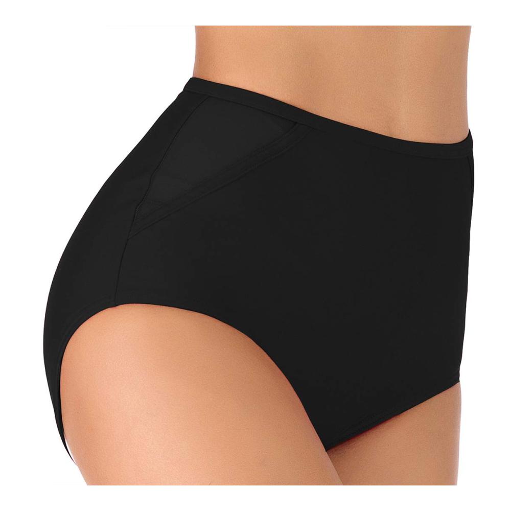 Verführerische Bikinihosen Damen High-Waist Bikini Slip mit eleganten Netzdetails für stilvolle Schwimmoutfits. Jetzt zugreifen und am Strand glänzen