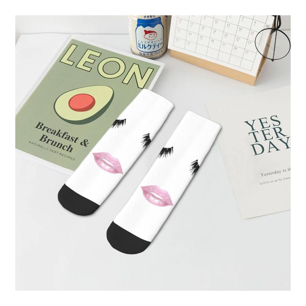 Knöchelsocken Damen | Bequeme Unisex-Socken mit modischen Mustern | Wadenlange Baumwolle-Socken One Size