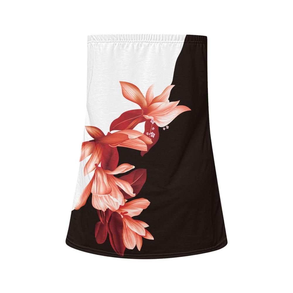 Damen Schulterfrei Neckholder Party Sommer Tank Tops Elegante Bandeau Lässige Lockere Strandmode mit Plissee (A&01-Orange  M