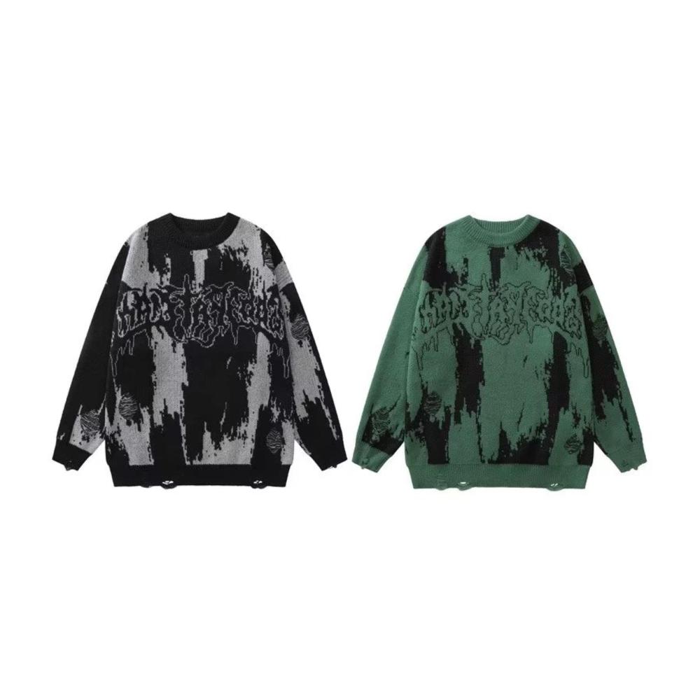 Einzigartiger Zerrissener Pullover Exklusive Streetwear für Männer und Frauen! Stilvoll gestrickt punkig und gothic – Ein Must-have für deinen Kleiderschrank