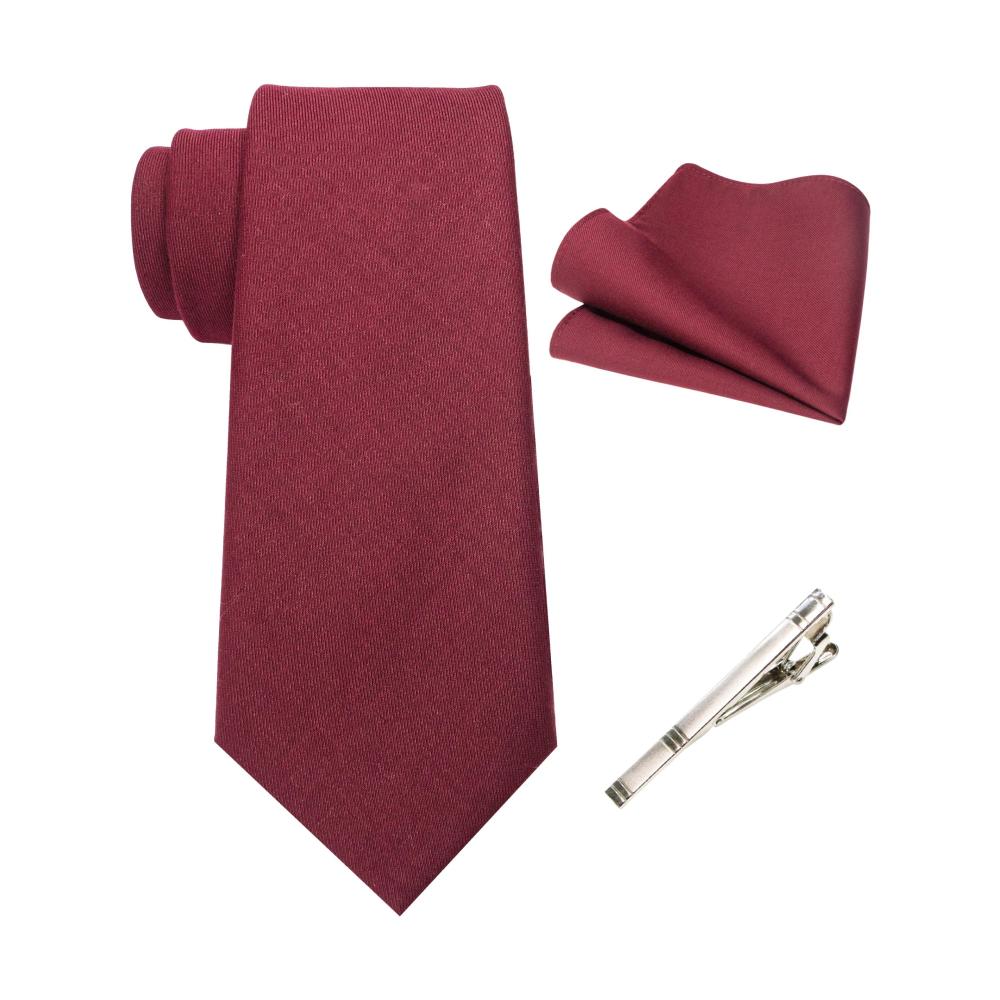 Retro Herren Anzug Set mit Krawatte Einstecktuch und Krawattenschließe aus Baumwollmix