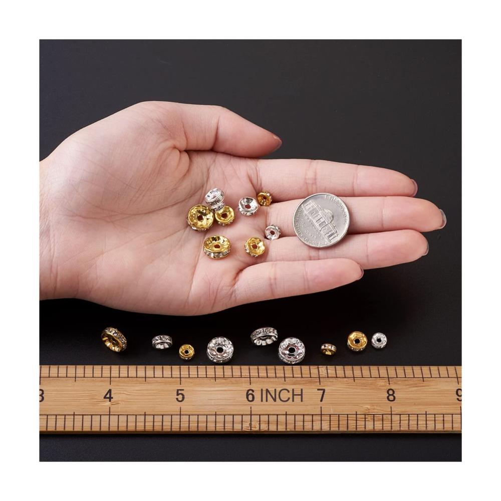 Entdecke die Schönheit der Natur 600 Stück Edelstein-Spacer-Perlen für DIY Schmuck. Brillante Klarheit und Vielfalt in 2 Farben. Hol sie dir jetzt