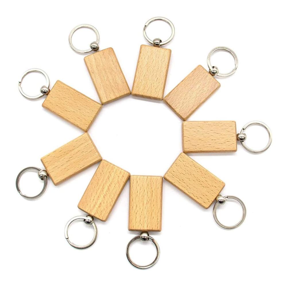 100er Pack DIY Schlüsselanhänger aus Holz in Herz- Rund- und Ellipsenform für Damen | Ideal für Schlüsselanhänger Holzringe und Skulpturen