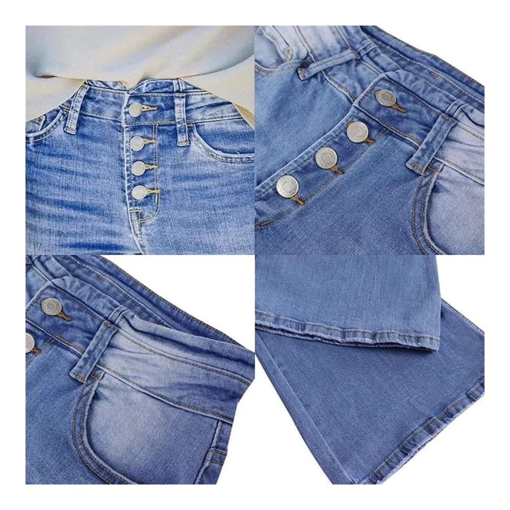 Elegante Damen-Jeanshosen Hoch tailliert Skinny undurchsichtig mit Stretch und Löchern für Y2K Streetwear. Push-Up-Effekt lange Größen vielseitiger Stil