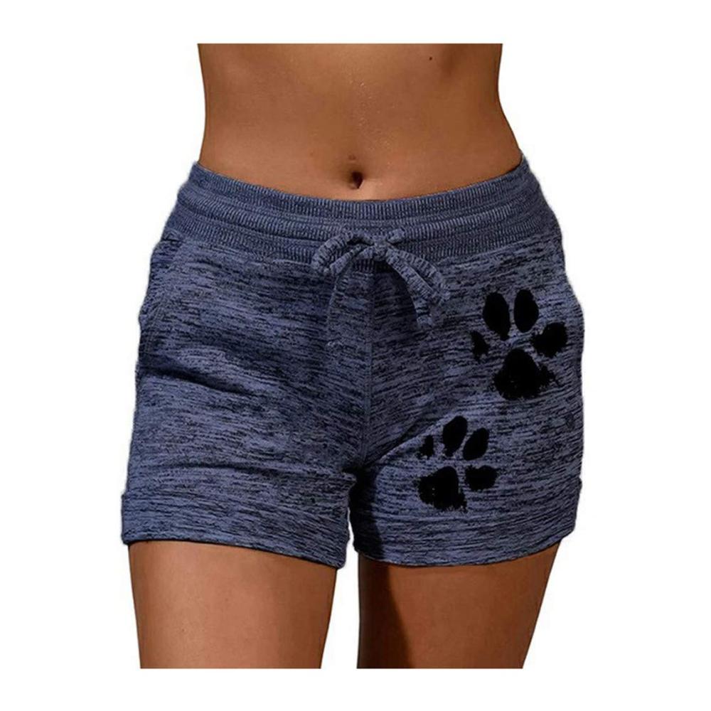 Entdecke den sommerlichen Komfort Modische schnell trocknende Damen-Sport-Shorts für Yoga und Freizeit. Elastisch und bedruckt in dunkelblau Größe 5XL. Ideal für dein Workout