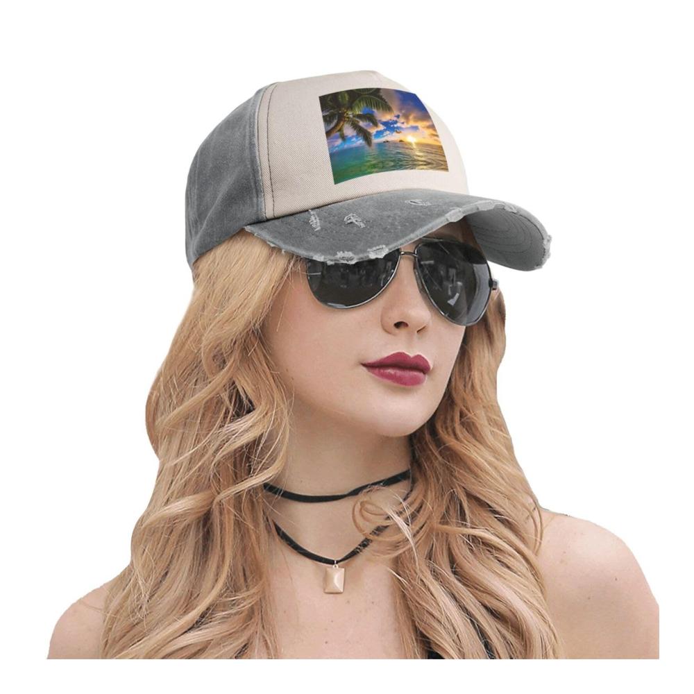 Entdecken Sie den tropischen Flair mit unserer vielseitigen Baseballkappe – Der verstellbare Papa-Hut für Damen perfekt für sonnige Tage am Ozean und als Geschenk zum Vatertag