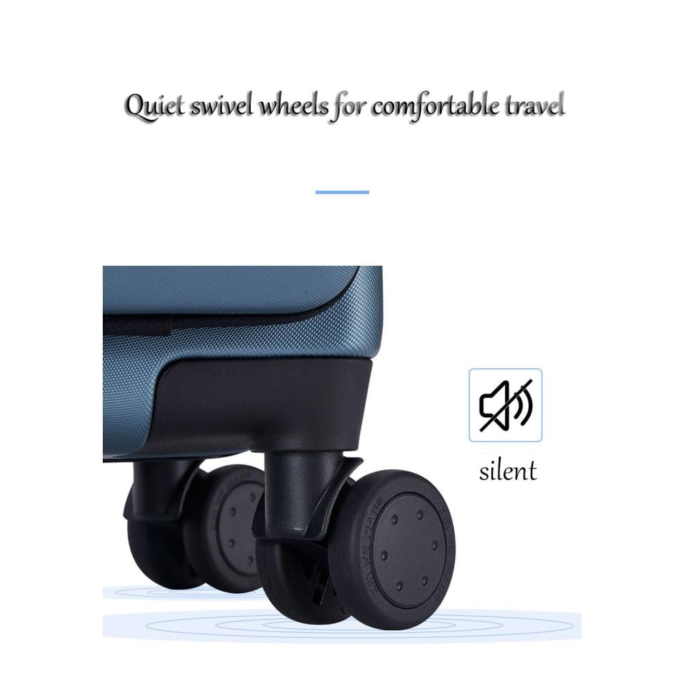 Leichtes Handgepäck 508 cm von Airlines zugelassen. Robustes PC-Hartgepäck mit Spinnrollen und TSA-Schloss. Attraktiver Trolley in Blau für reibungslose Reisen. Gönnen Sie sich Komfort