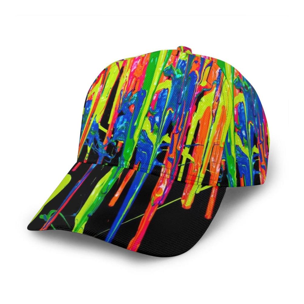 Baseballmütze Herren Damen Trucker-Cap Papa-Hut Unisex Sportkappe mit Wellendesign verstellbar waschbar Outdoor Sport Atmungsaktiv Rot Verstellbarer Gurt