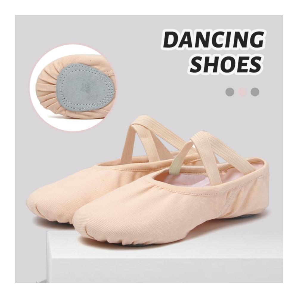 Hochwertige geteilte Ledersohle Tanzschuhe für professionelles Balletttraining. Weiche Sohle optimale Flexibilität. Perfekt für Erwachsene und Kinder