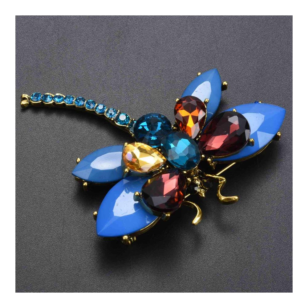 Elegante Harz Libellen Broschen Glanzvolle Strass-Insekten-Anstecker in Rot. Perfekt als Geschenk! Entdecken Sie stilvolle Broschen & Anstecknadeln jetzt