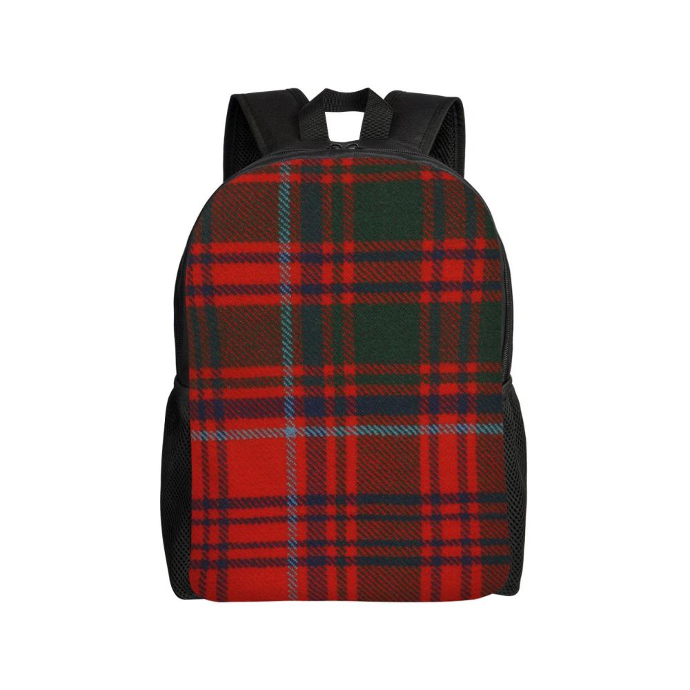 Entdecke den perfekten Begleiter für deine Abenteuer Leichter Tagesrucksack in Rot-Grün Karo für Schule Reisen Wandern und Camping! Praktisch und stylisch