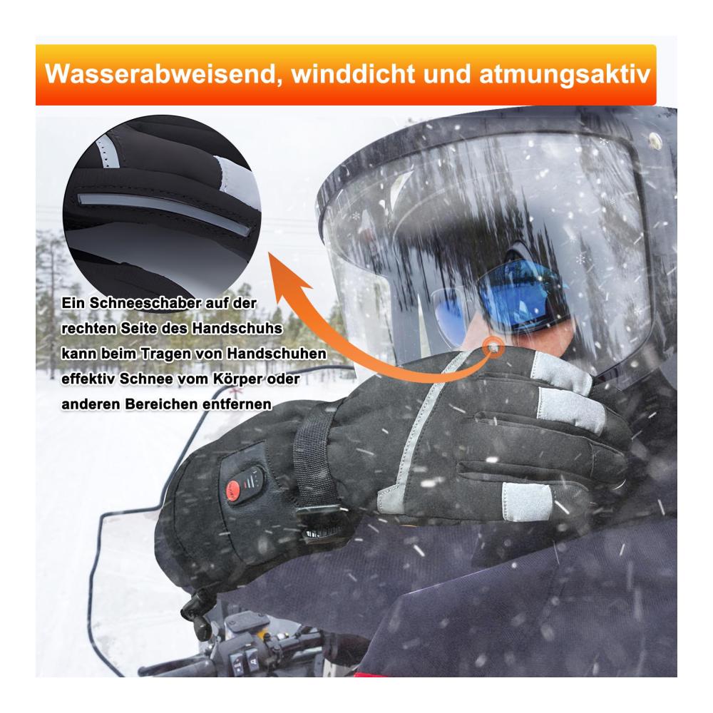 Ultimative Beheizbare Handschuhe Extra Wärme 3 Temperaturstufen Wiederaufladbar. Perfekt für Winteraktivitäten wie Wandern Motorradfahren & Skifahren