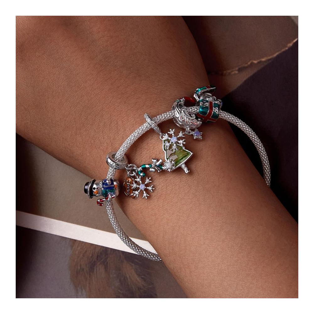 Entdecken Sie zauberhafte Bead Charms NINGAN 925 Sterling Silber Perlen-Anhänger für Damenarmband - Perfektes Weihnachtsgeschenk mit Schneemann und Schneeflocke Motiven für Kinder