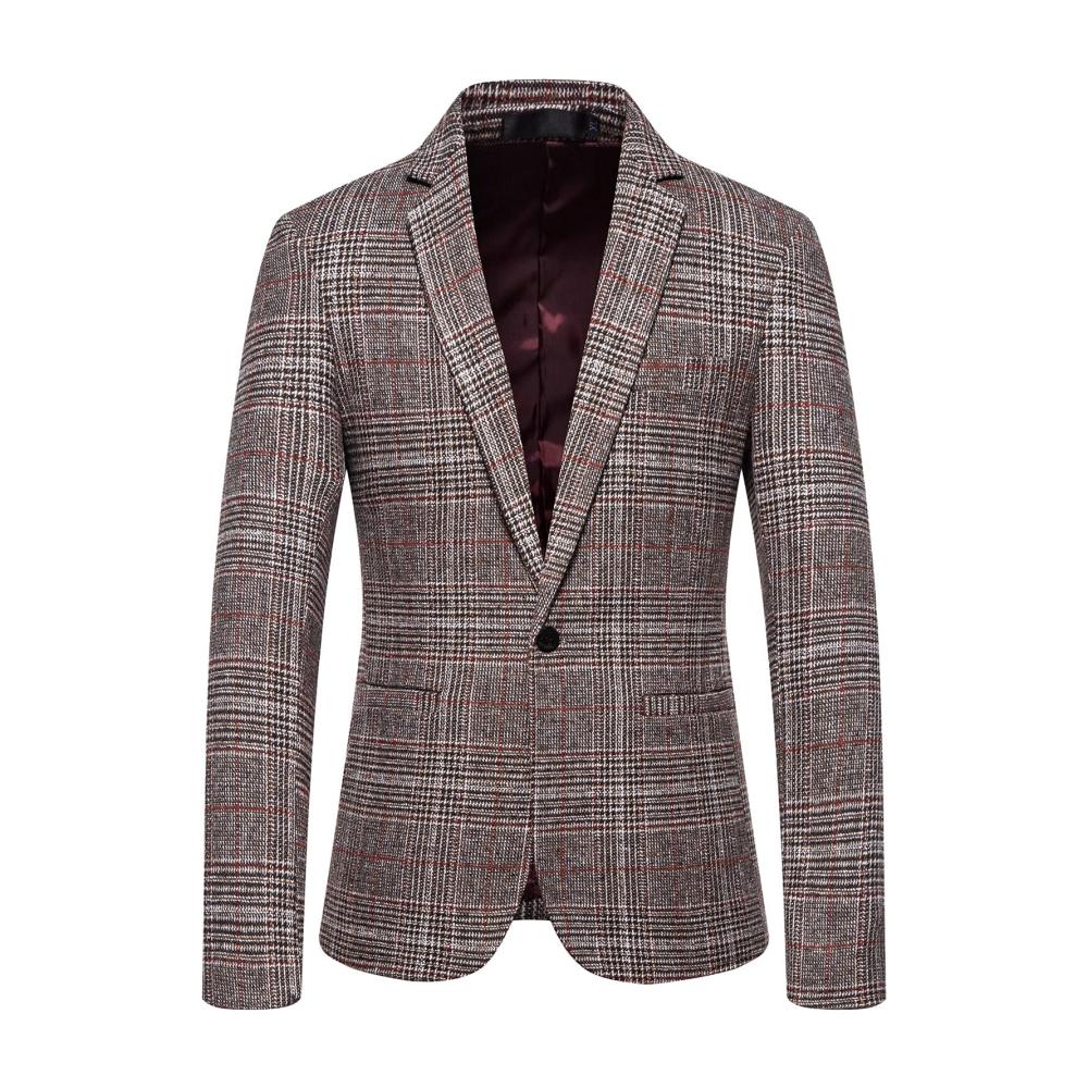 Entdecken Sie den perfekten Stil Elegante Anzugjacken für Herren - Plaid Muster Business Fit ideal für Bankette Hochzeiten & Winter. Jetzt bestellen