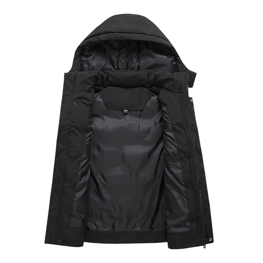 Herren Pufferweste Steppweste mit Kapuze ultraleicht warm wasserabweisend für Outdoor Wandern Skifahren Winter