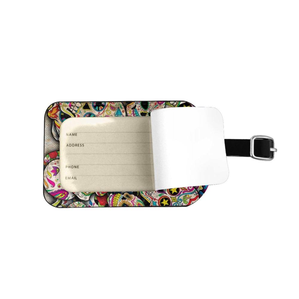 Einzigartige Totenkopf-Gepäckanhänger Luxuriöse Leder-Kofferanhänger für unvergessliche Reisen – Stilvolle Taschenanhänger unverzichtbares 7 cm x 11 cm Identifikationszubehör