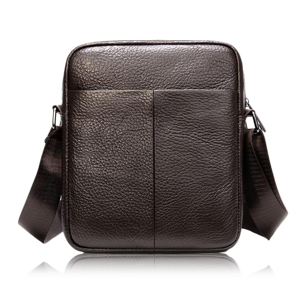 Luxuriöse Schultertasche aus Narbenleder für Herren | Exklusive Business- & Handy-Tasche | Stilvolle Messenger-Tasche | Hochwertige Herrentasche