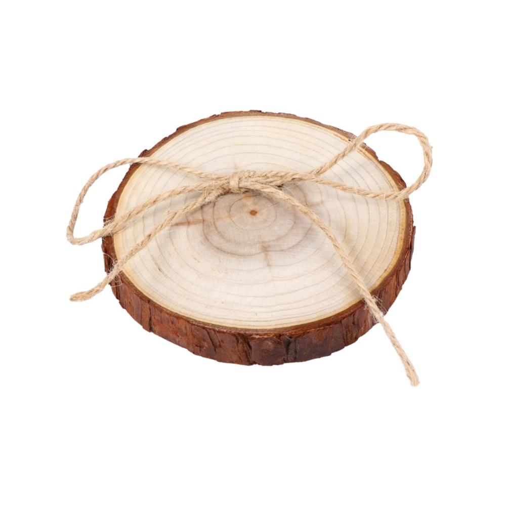 Unvollendete Holzringe mit Rinde für DIY-Ringhalter rustikale Baumstamm-Ringschale europäischer Groovy-Stil Dekoration für Hochzeiten
