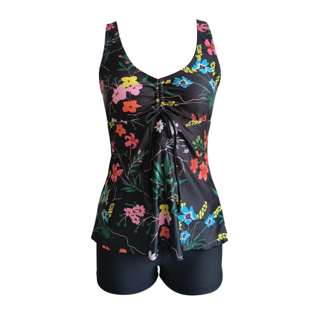 Attraktives Tankini-Set Bauchweg Damen Badeanzug mit Push-Up Oberteil und Shorts. Stilvoll figurformend und perfekt für den Strand. Jetzt entdecken