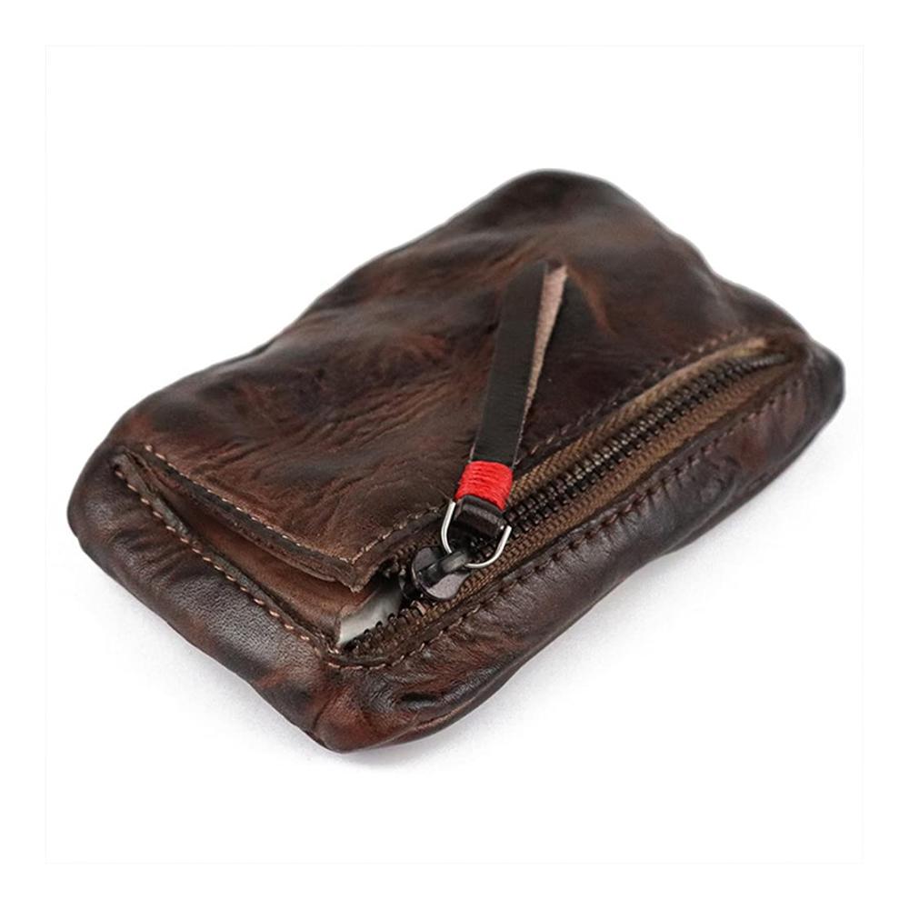 Entdecke den zeitlosen Stil Vintage Herren Leder Mini Geldbörse Brieftasche Kupplung mit praktischem Reißverschluss. Ein Must-Have für stilbewusste Männer
