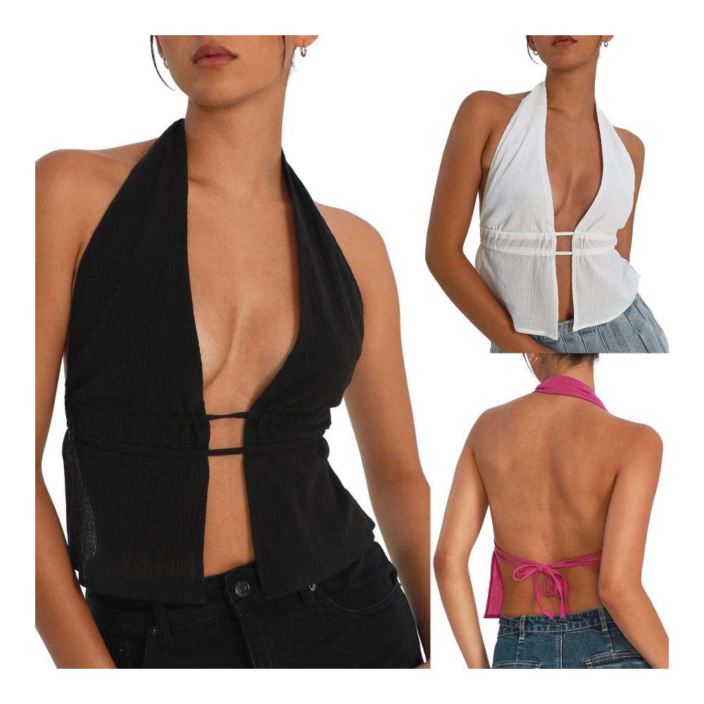Entdecken Sie den ultimativen Stil Tanktops & Träger-Tops für Damen! Perfekt für den Sommer - Rückenfrei Halfter Y2K-Designs und mehr. Holen Sie sich Ihre neuen Favoriten jetzt