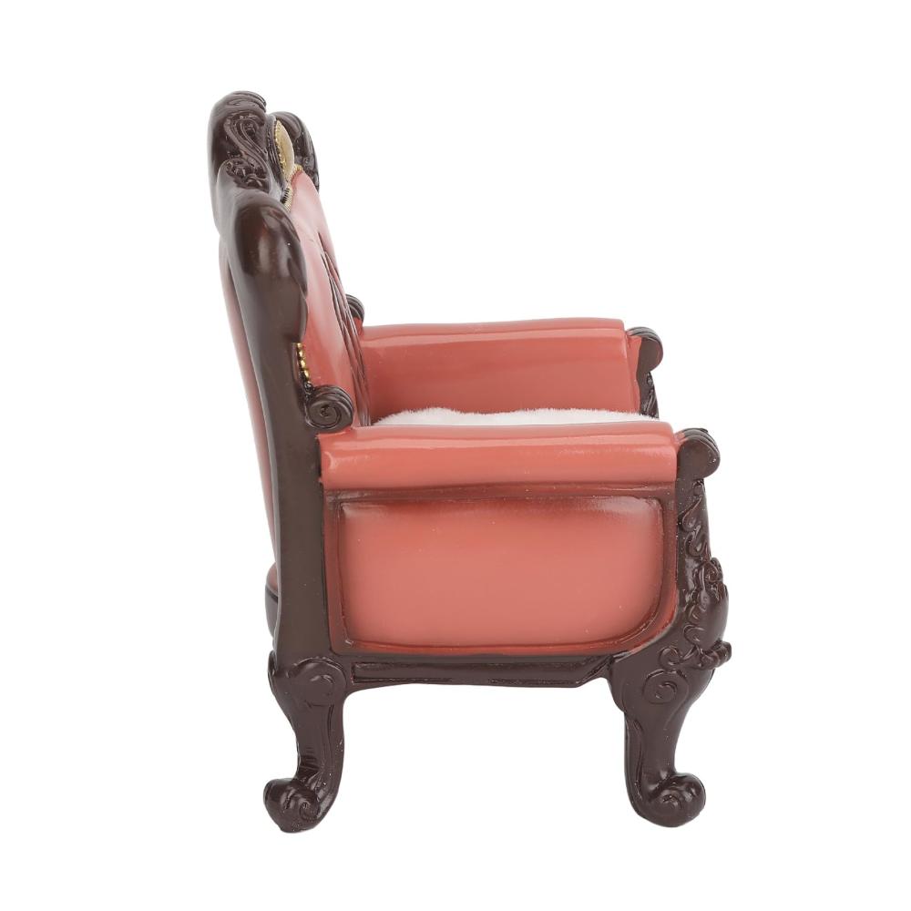 Entdecken Sie luxuriöse Schmuck-Sets Elegantes Sofa-Schmuck-Aufbewahrungstablett für stilvolle Präsentation von Ringen und Ohrringen in dunkelbrauner Fensterdekoration