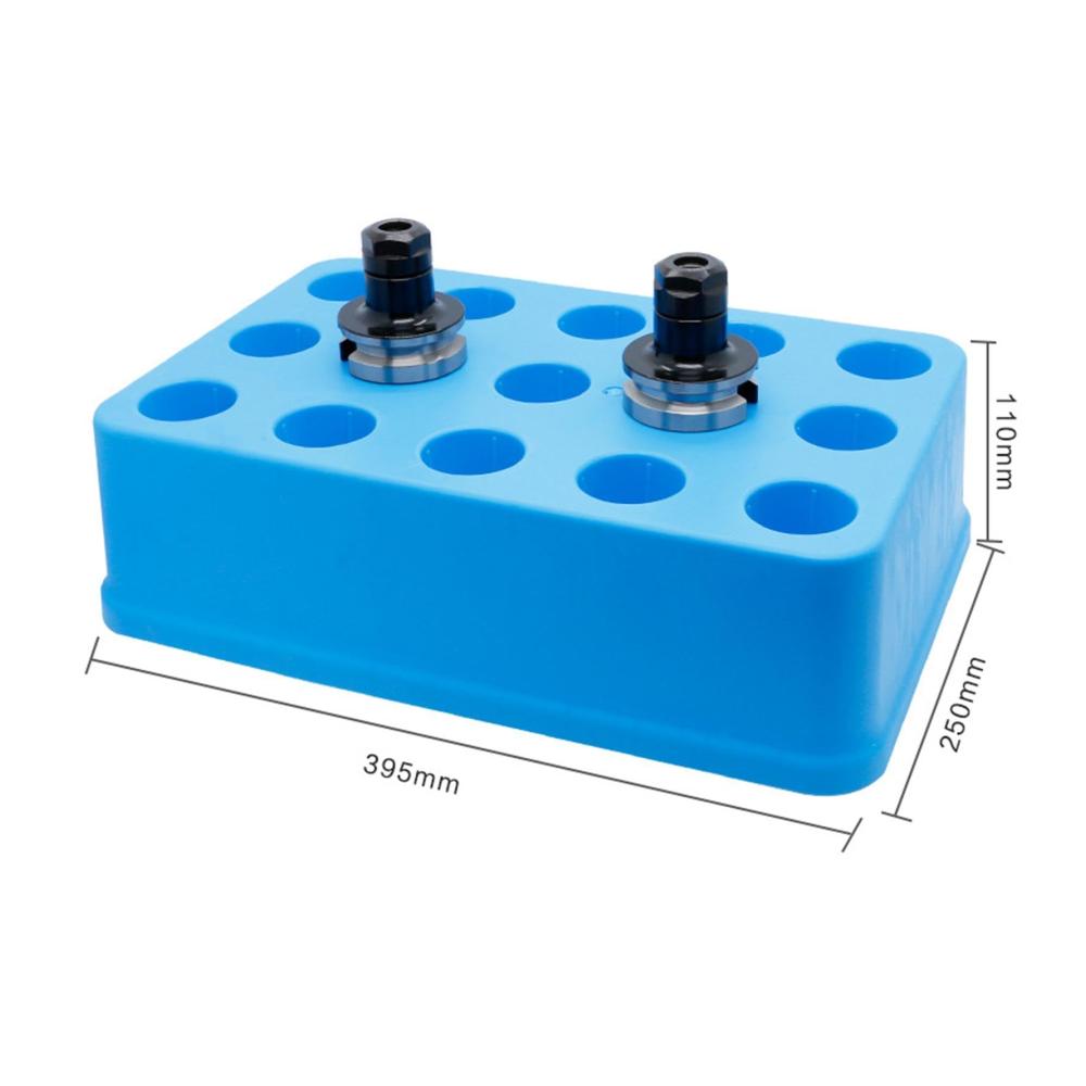CNC-Fräsmaschinen-Werkzeughalter Koffer BT40 Aufbewahrungsbox zur Sammlung von Werkzeugen mit großer Kapazität tragbare leichte Kunststoff Sammelbox Blau