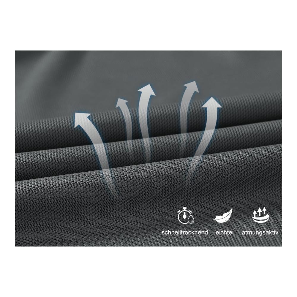 Stilvolle Herren Poloshirts Langarm Golfshirts mit Brillenhalter schnelltrocknend atmungsaktiv für Outdoor Tennis Arbeit & Casual. Top Qualität