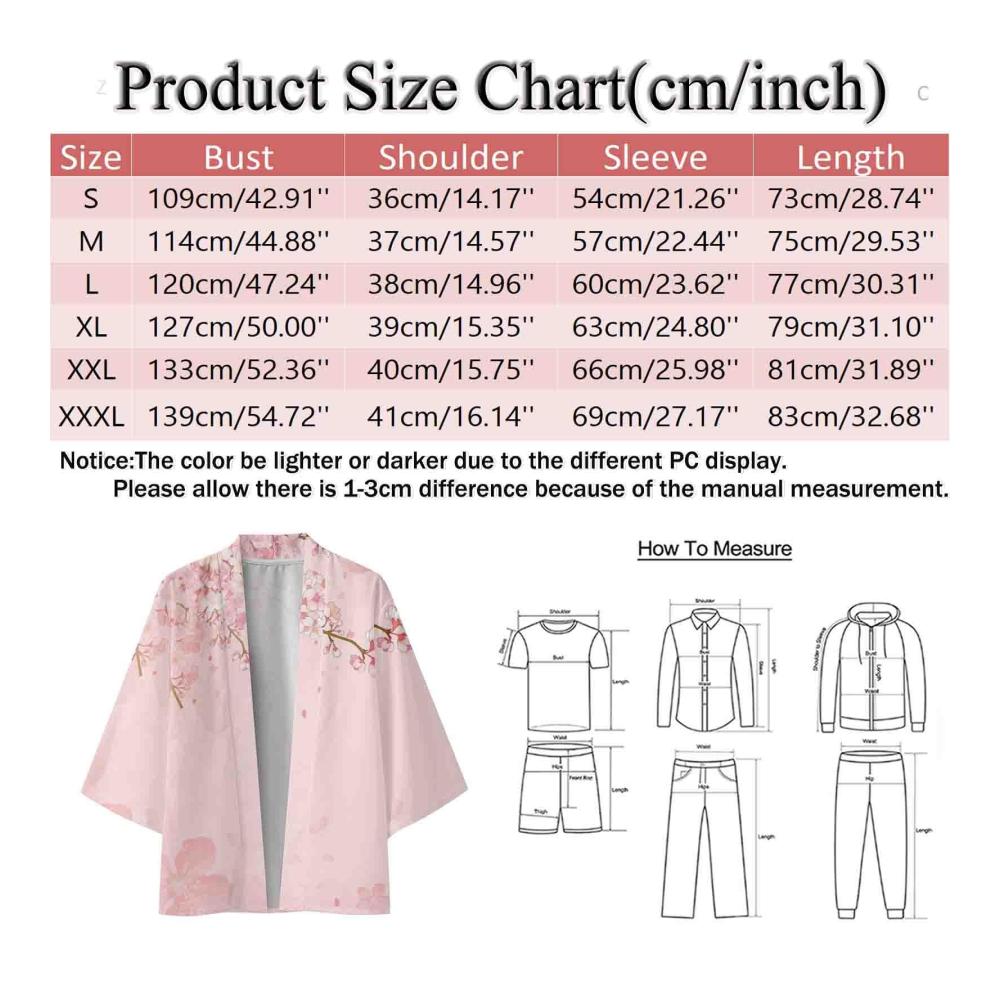 Entspannen Sie stilvoll Hochwertige Bademäntel für Herren – Japanischer Kimono mit Kirschblütenmuster für einen Hauch von Anime-Flair. Holen Sie sich Ihren Sommer-Luxus