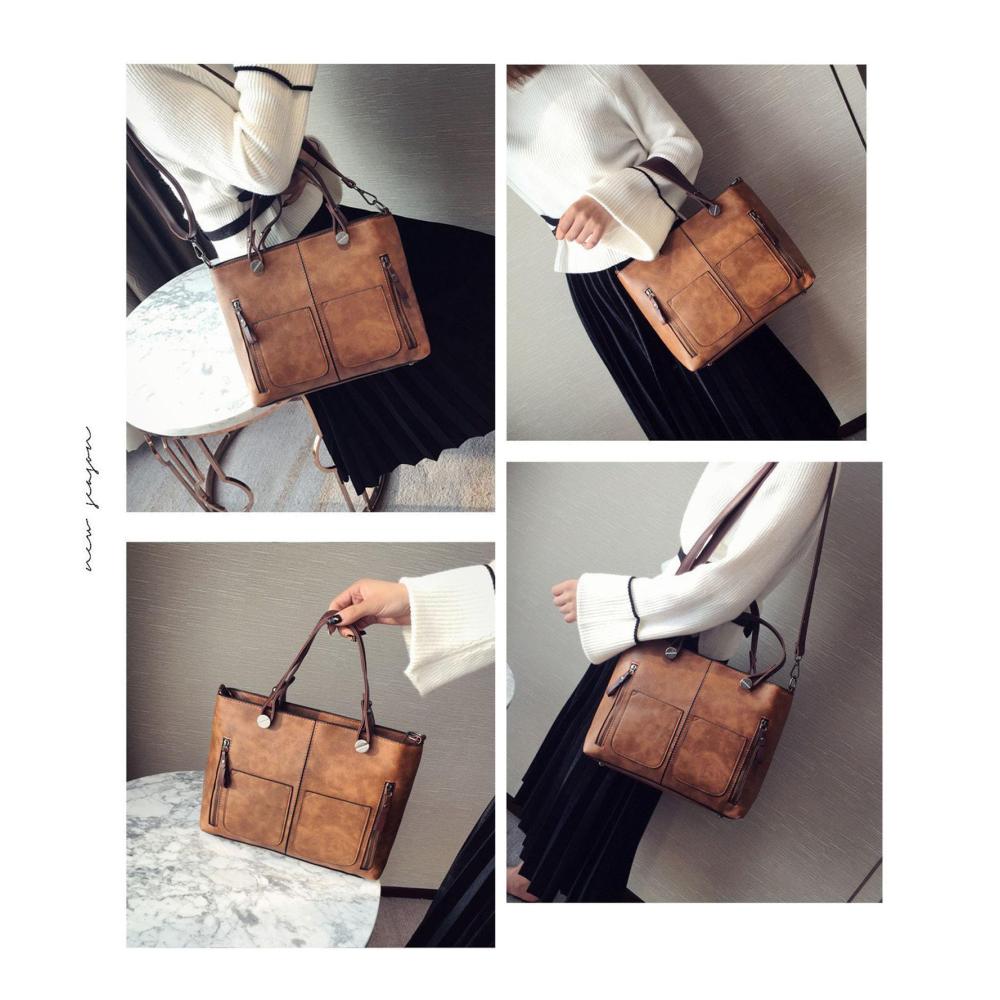 Entdecke den zeitlosen Stil Damen-Umhängetasche aus Vintage-Leder geräumig & praktisch. Perfekt organisiert mit mehreren Taschen. Dein Must-Have für stilvolle Damen