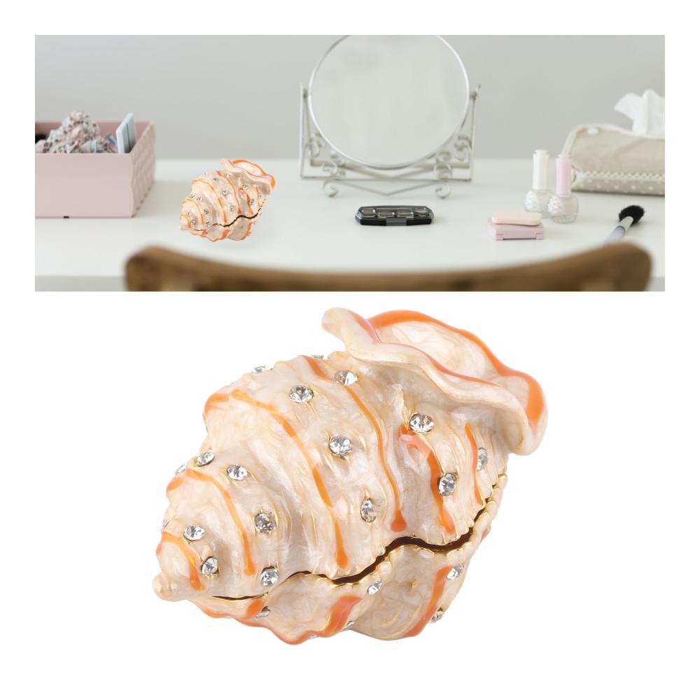 Organisieren Sie Ihren Schmuck stilvoll! Exquisites Muscheldesign Schmucktablett für Ringe Ohrringe Halsketten Armbänder und Uhren. Perfekte Aufbewahrungslösung