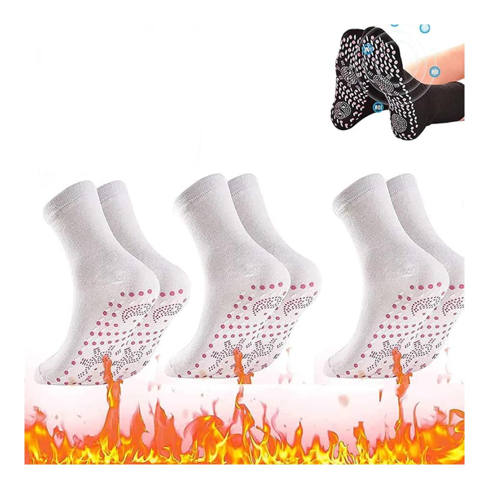 Verwöhnen Sie Ihre Füße mit 3 Paar Turmalin-Akupressur-Socken – Wärme Gesundheit und Komfort in einem! Entdecken Sie jetzt die Wohltat für Ihre Sohlen! 🧦🔥 Socken Gesundheit Wärme